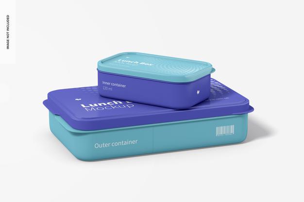 Lunch Boxes Mockup Psd