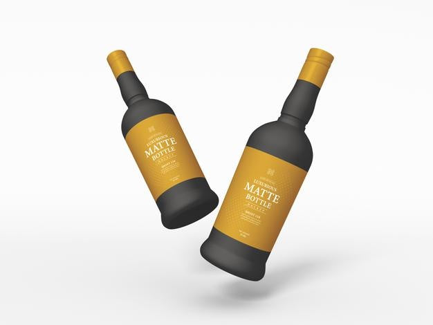 Luxurious Matte Bottle Packaging Mockup Psd