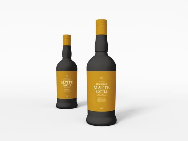 Luxurious Matte Bottle Packaging Mockup Psd