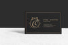 Luxury Business Card Mockup In Black And Gold Tone Psd