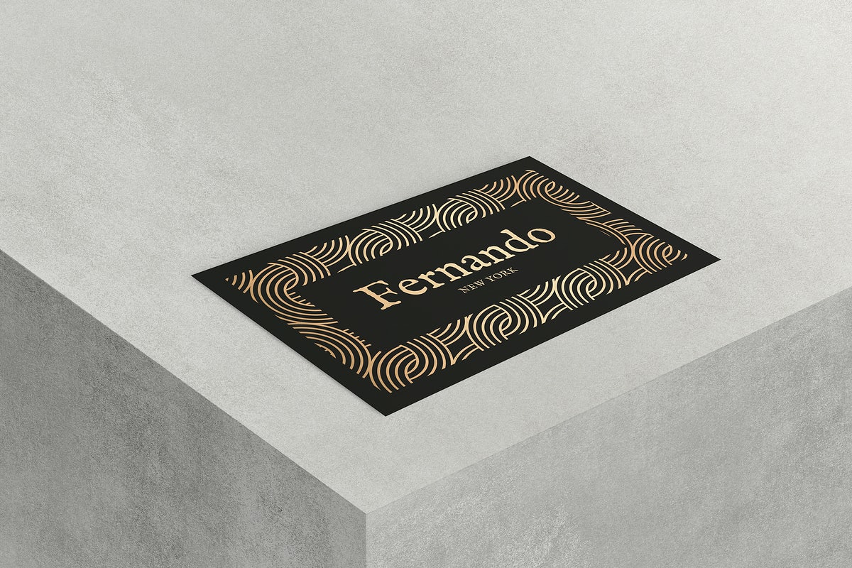 Luxury Business Card Mockup Psd In Black And Gold Tone