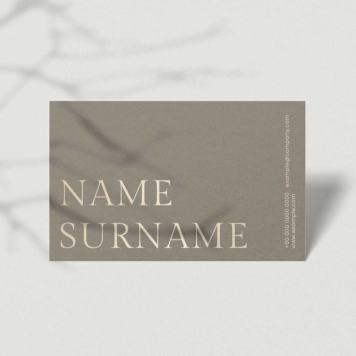 Luxury Business Card Mockup Psd In Brown Tone