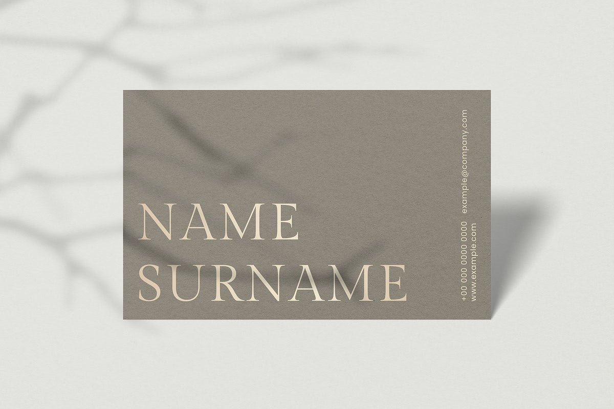 Luxury Business Card Mockup Psd In Brown Tone