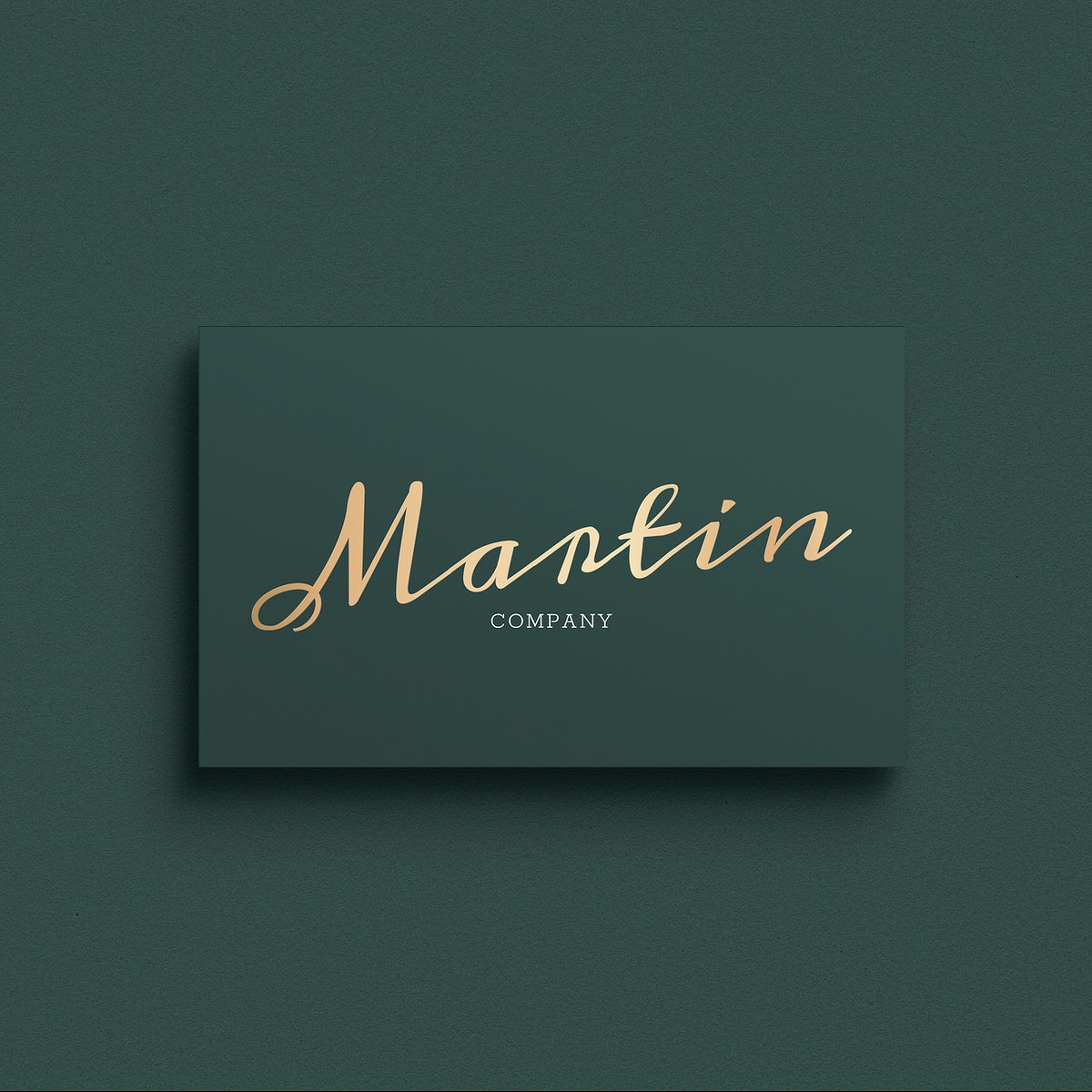 Luxury Business Card Mockup Psd In Green Tone