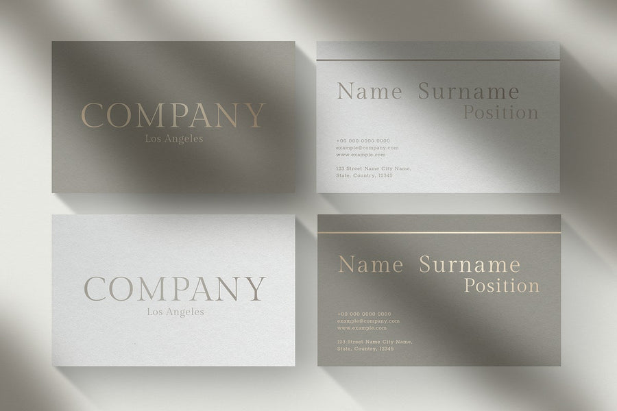 Luxury Business Card Mockup Psd With Front And Rear View