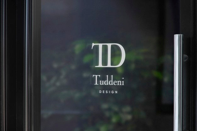 Luxury Door Window Sign Logo Mockup Psd