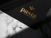 Luxury Embossed Gold Logo Mockup On Black Paper Psd