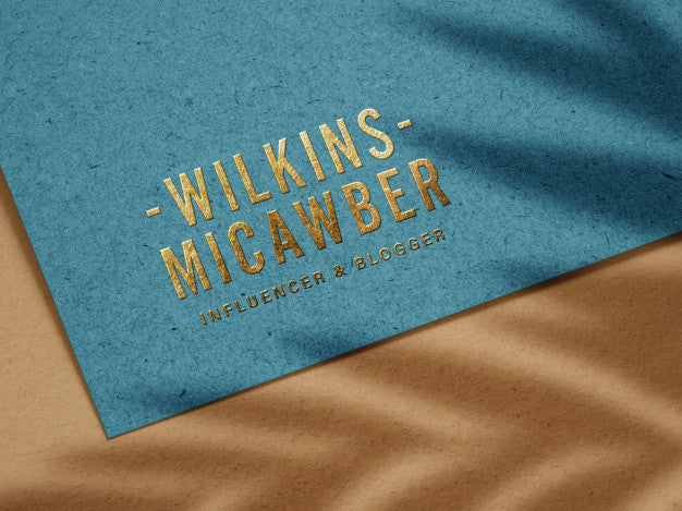 Luxury Embossed Gold Logo Mockup On Recycled Paper Psd