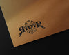 Luxury Embossed Logo Mockup On Cardboard Psd