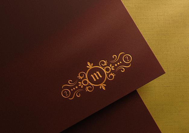 Luxury Logo Mockup On Paper With Letterpress Effect Psd