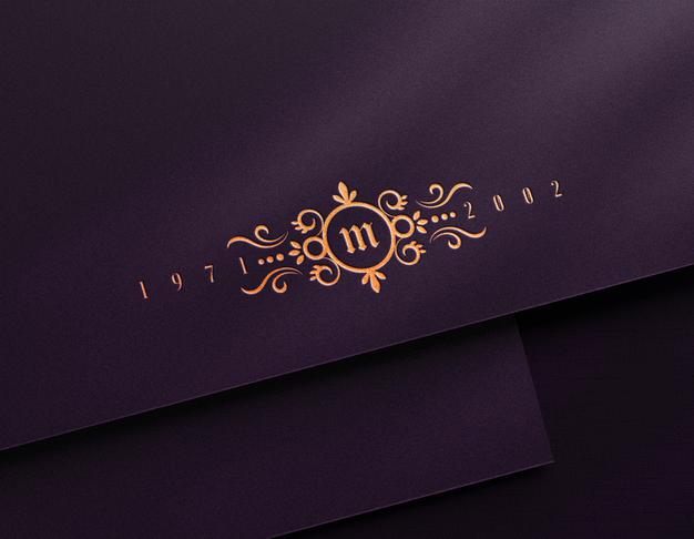 Luxury Logo Mockup On Paper With Letterpress Effect Psd