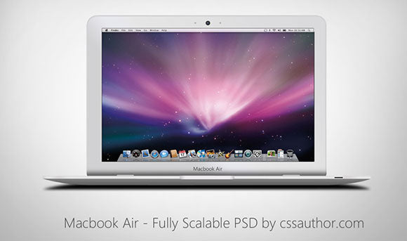 Macbook Air – Fully Scalable Psd Mockup