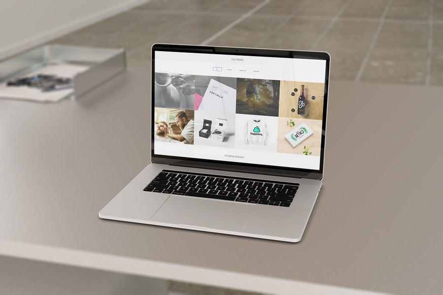 Macbook And Iphone Se Mockup Set