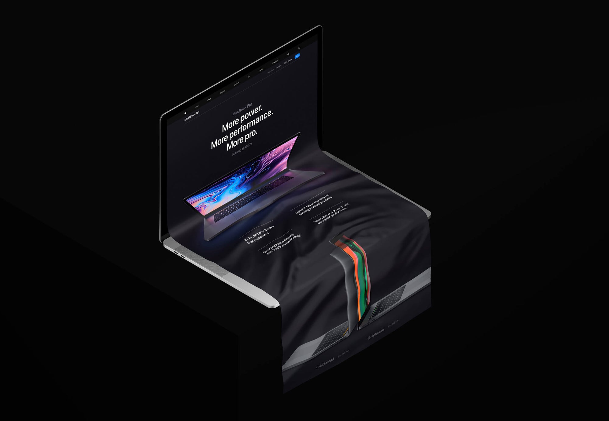 Macbook Long Scroll Mockup