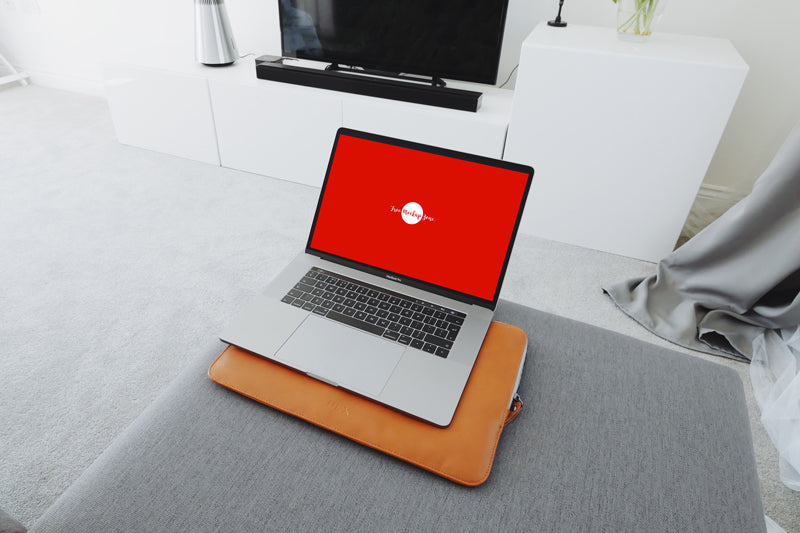 Macbook Pro In Living Room Mockup 2018