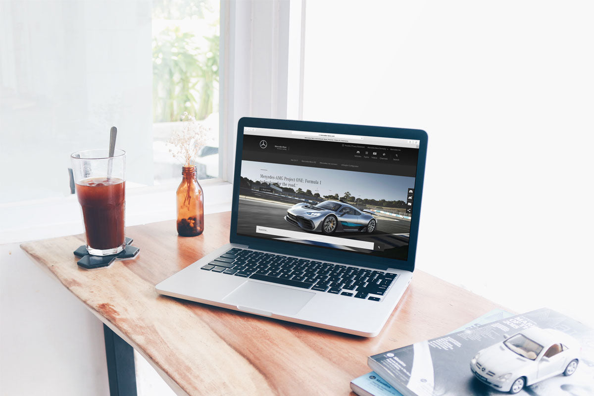 Macbook Pro Mockup At The Window