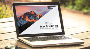 Macbook Pro Photo Mock-Up Psd File