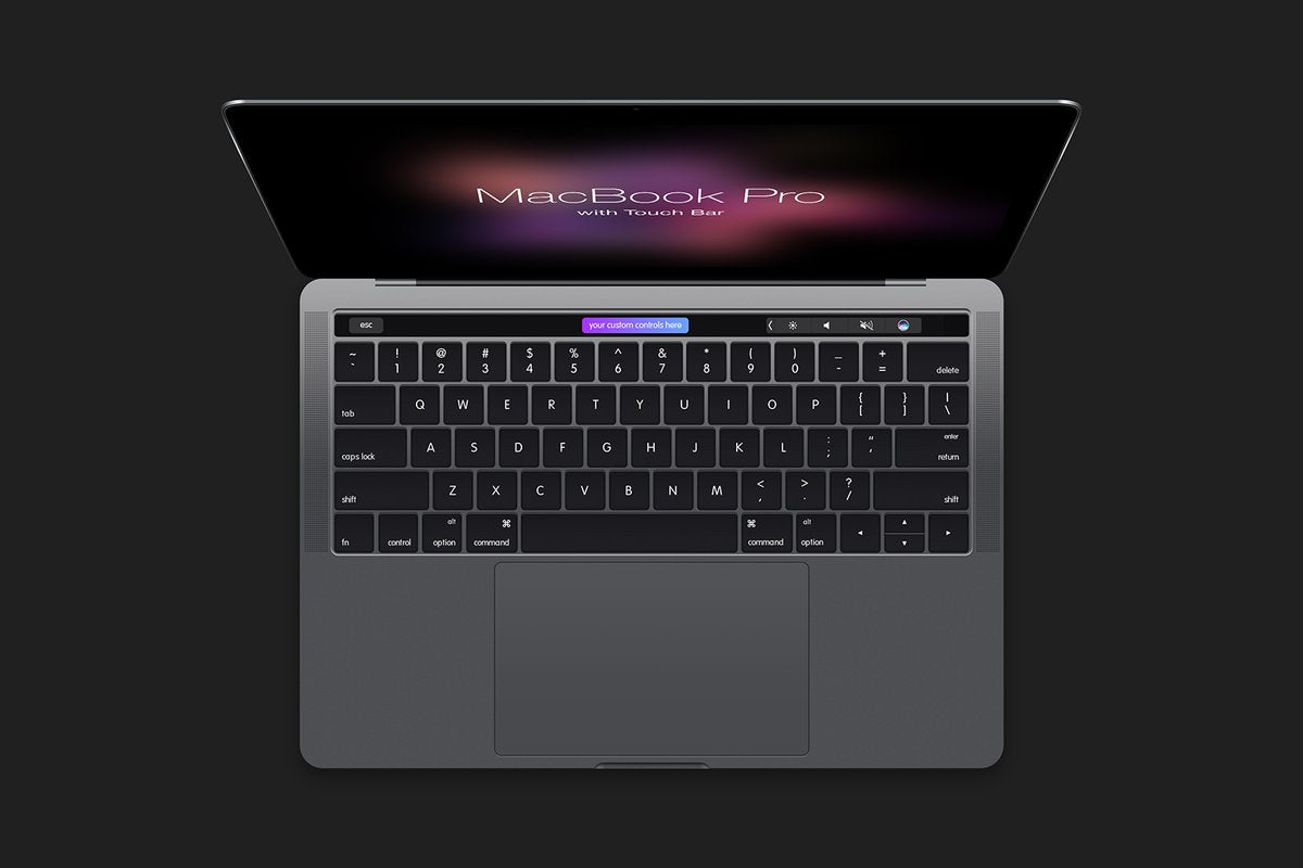 Macbook Pro With Touch Bar Mockup
