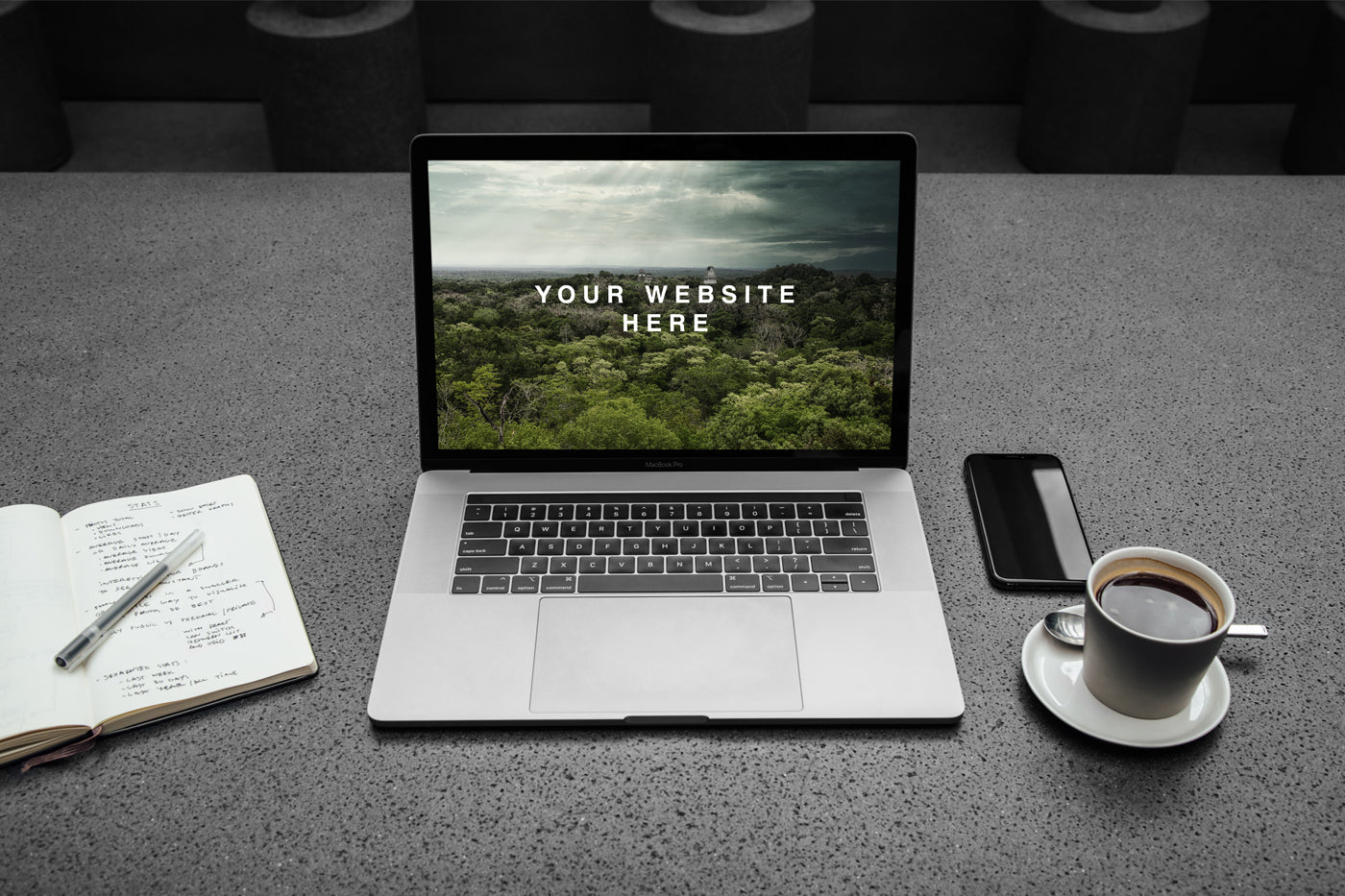 Macbook Pro Workspace Mockup
