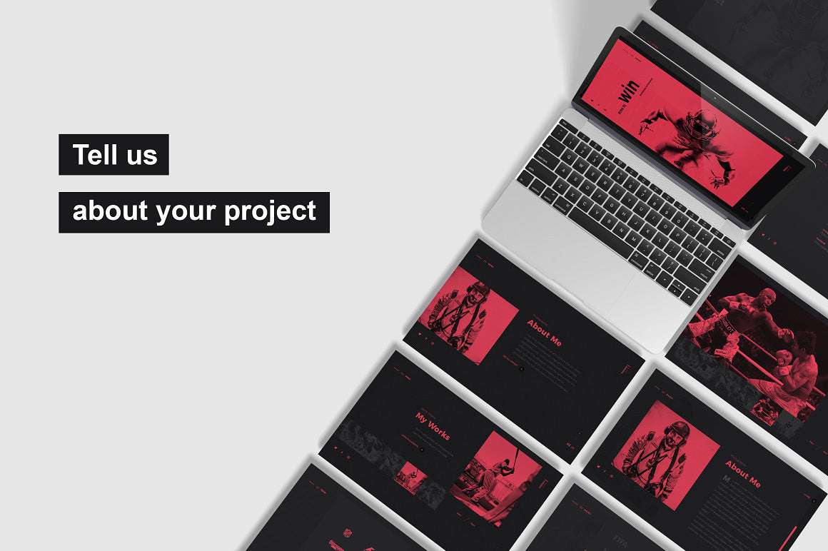 Macbook Screen Design Showcase Mockup