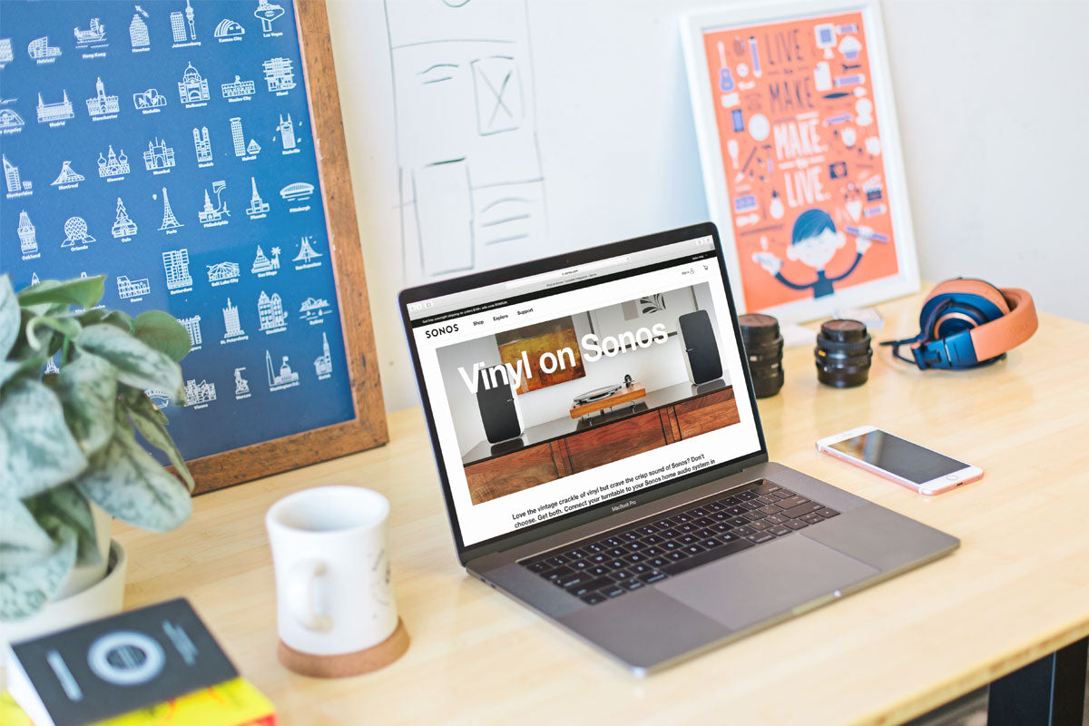 Macbook Pro Mockup On A Creative Desk