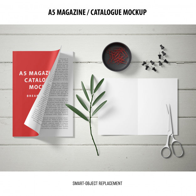 Magazine Catalogue Mockup Psd