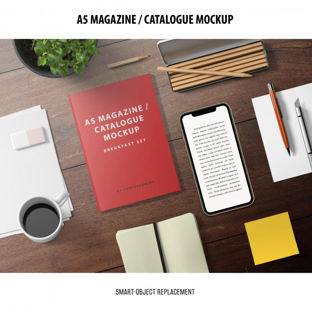 Magazine Catalogue Mockup Psd