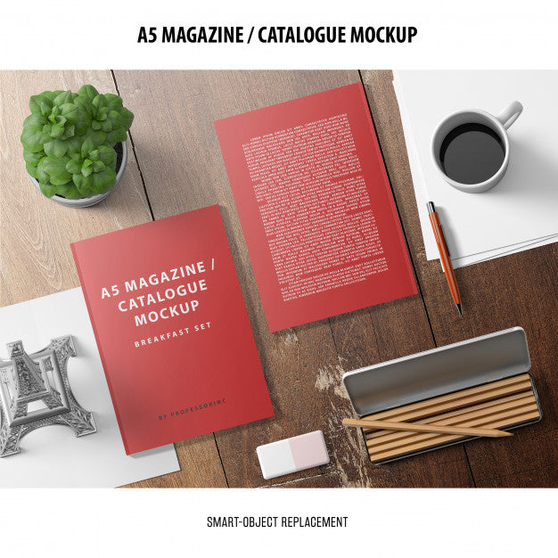 Magazine Catalogue Mockup Psd