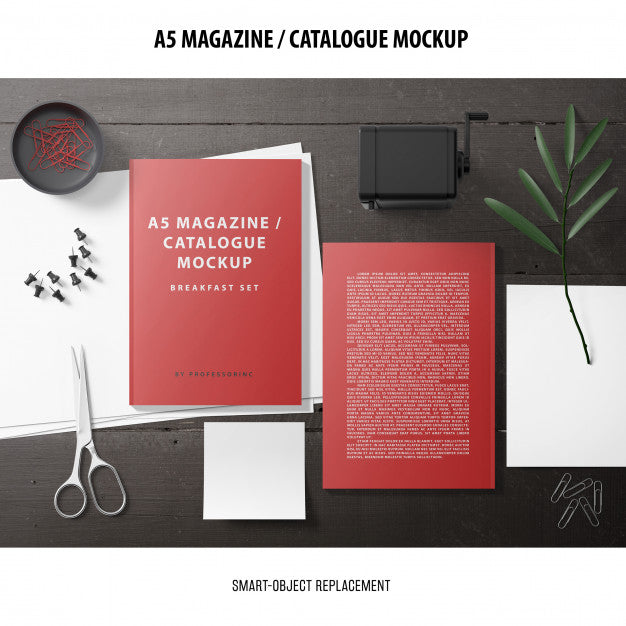 Magazine Catalogue Mockup Psd