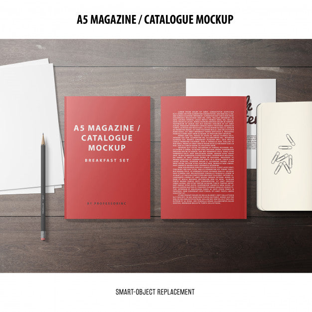 Magazine Catalogue Mockup Psd