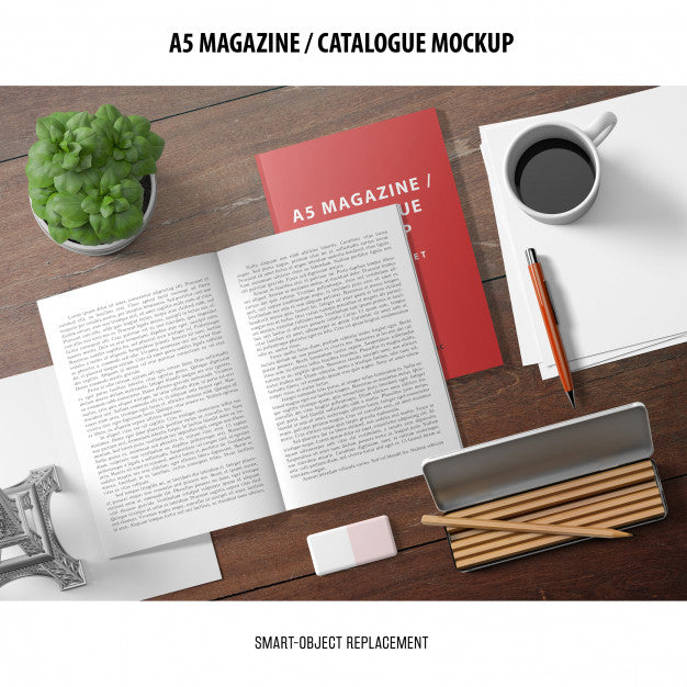 Magazine Catalogue Mockup Psd