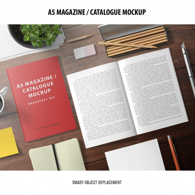 Magazine Catalogue Mockup Psd