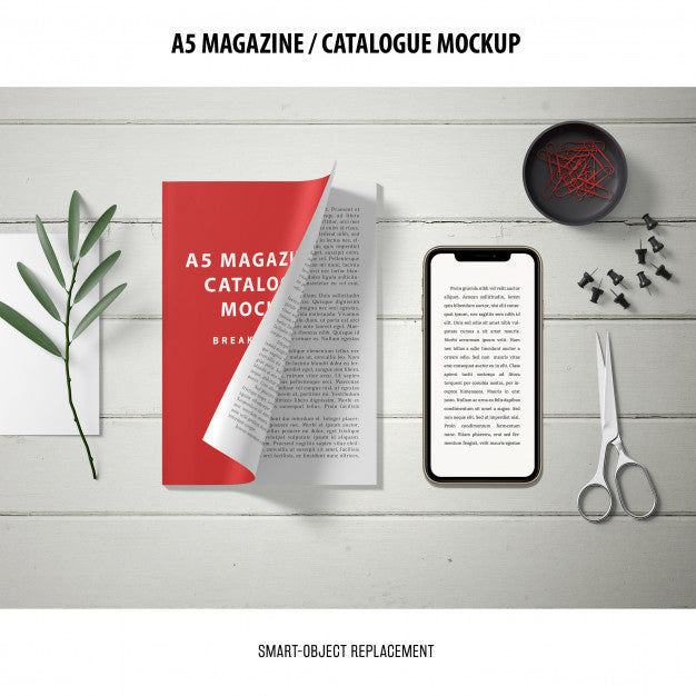Magazine Catalogue Mockup Psd