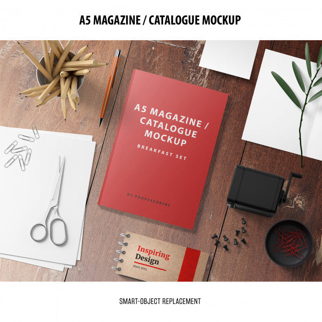 Magazine Catalogue Mockup Psd