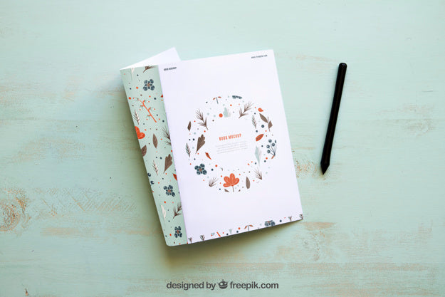 Magazine Mockup And Pen Psd