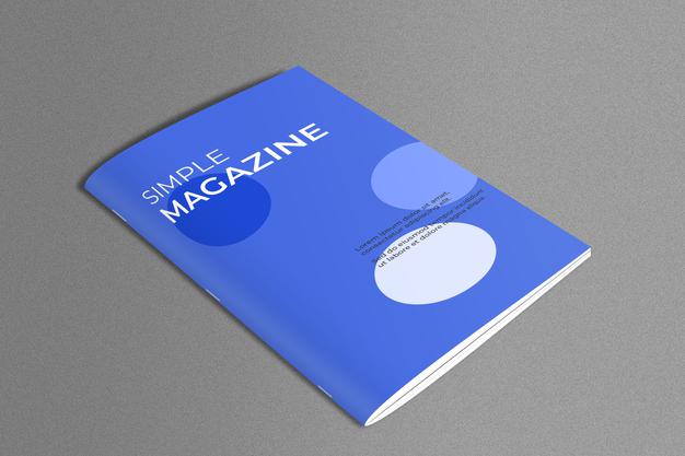 Magazine Mockup In Marble Surface Psd