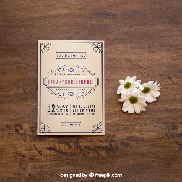 Magazine Mockup Next To Flowers Psd