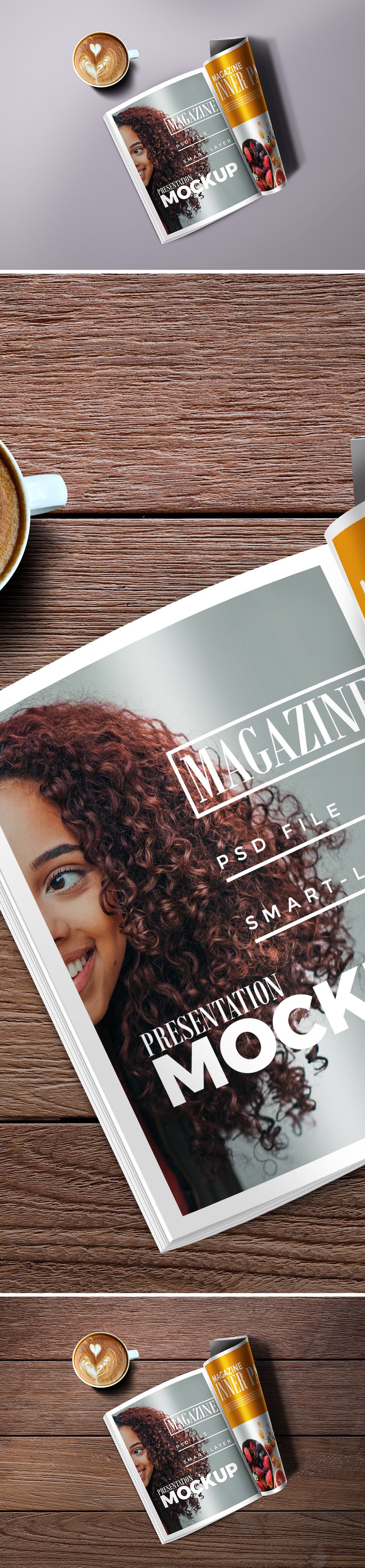 Golden Design Magazine Mockup PSD