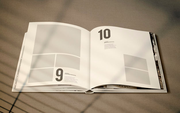 Magazine Mockup With A Blank Space Psd