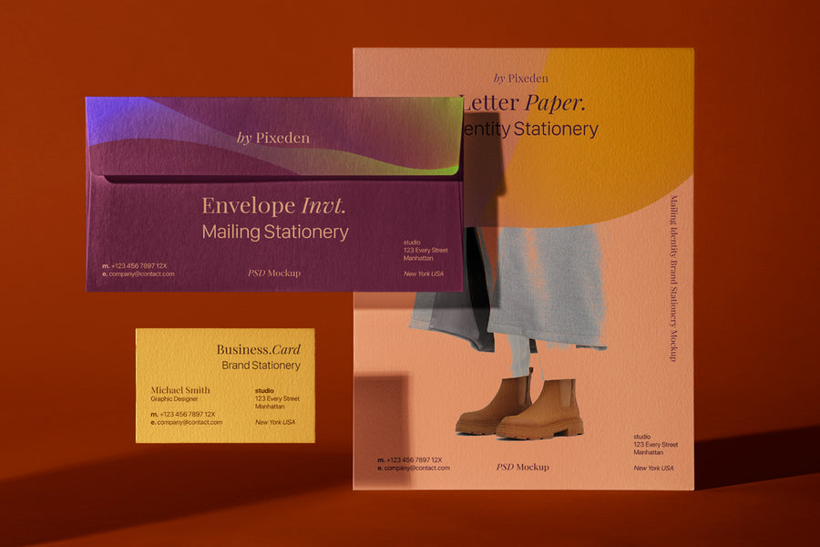 Mailing Brand Psd Envelope Mockup Set