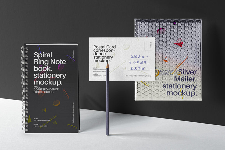 Mailing Psd Stationery Mockup Set