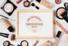 Make-Up Accesories Concept Mock-Up Psd
