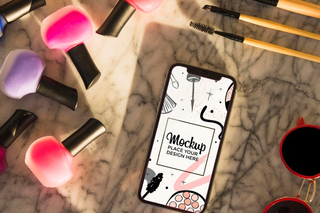 Make-Up And Nail Polish Psd