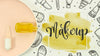 Make Up Background In Watercolor Style Psd