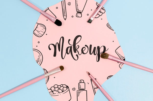 Make Up Background With Lettering Psd