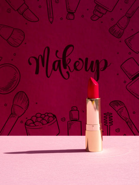 Make Up Background With Lipstick Psd