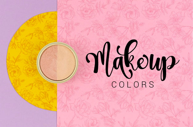 Make Up Lettering With Highlighter Psd