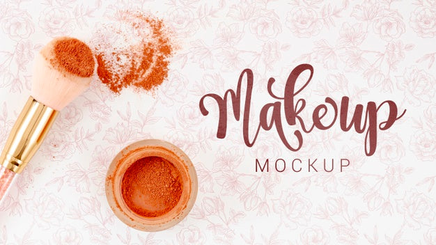 Make Up Mock-Up With Loose Powder Psd