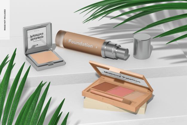 Makeup Palettes Scene Mockup Psd