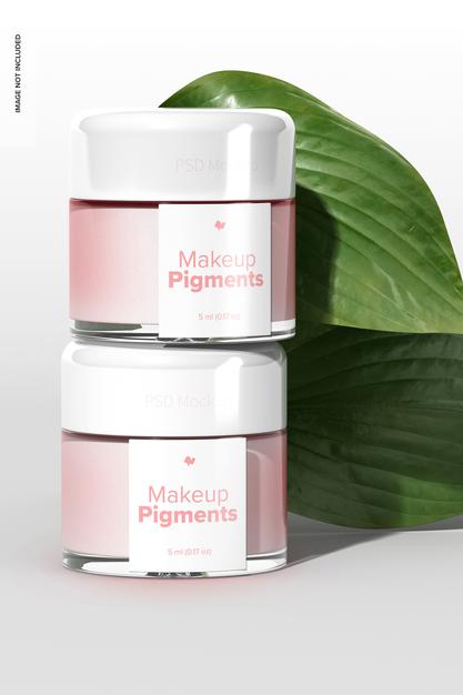 Makeup Pigments Mockup Psd